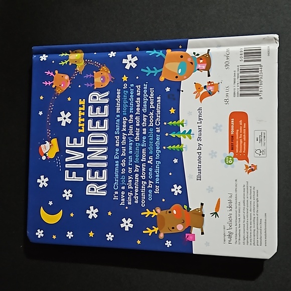 Five Little Reindeer Sensory Children's Book Illustrated by Stuart Lynch NWT - Picture 5 of 5
